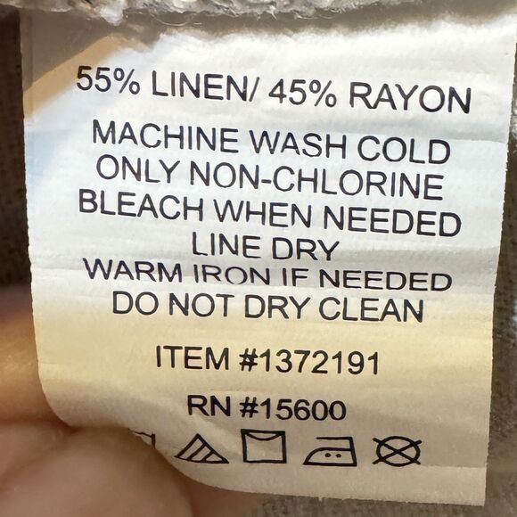 Briggs Women’s Size SMALL Linen/Rayon Shorts Tan/Blue/Cream Striped 4 Pocket - Picture 9 of 9